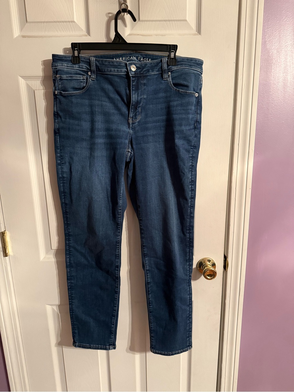 American Eagle Outfitters Women's Dark Blue Skinny Jeans